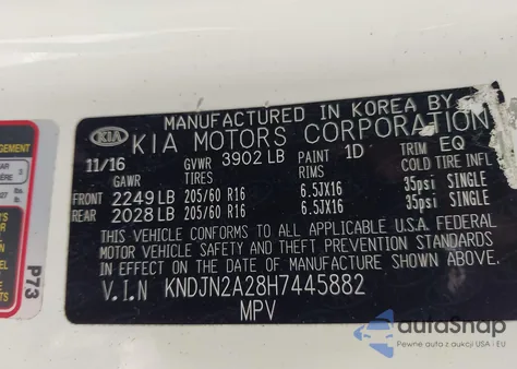 2017 Kia Soul from USA, damaged, VIN KNDJN2A28H7445882